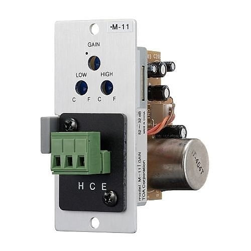 TOA M-11S TD00 Microphone Input with Mute-Receive for Balanced, Low Impedance Microphones