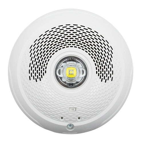 System Sensor SPSCWLED-P L-Series Indoor Speaker Ceiling-Mounted LED Strobe, \\"PLAIN\\", White