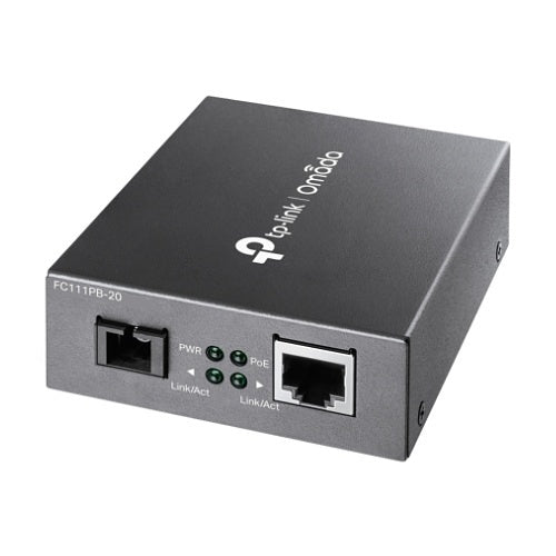 TP-Link FC111PB-20 10/100 Mbps WDM Media Converter with 1-Port PoE