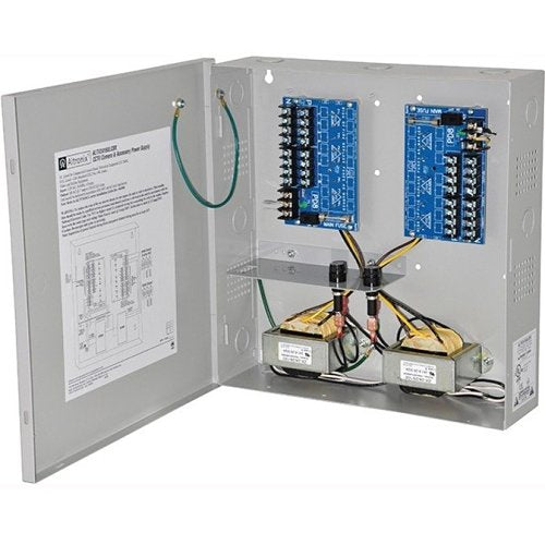 Altronix ALTV2416ULCBX CCTV Power Supply, 16 PTC Class 2 Outputs, 24/28VAC at 7A, 115VAC, BC300 Enclosure Image of AX-2416ULCBX