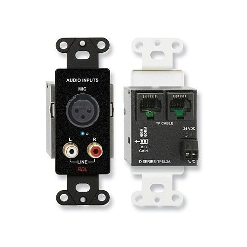RDL DB-TPSL2A Series Two-Pair Active Audio Sender Module for RDL Format-A Twisted Pair Products, Black