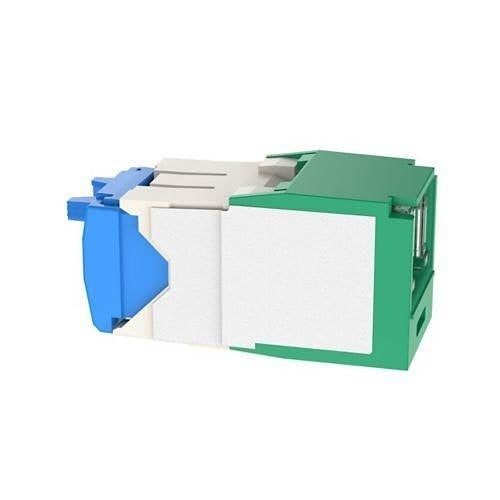 Panduit CJH6X88TGGR CAT6A Spring Shuttered Jack TG Style, Keystone Jack, Green