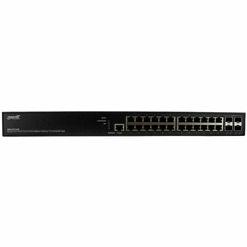 Lantronix SM24TAT4XB-LA 24-Port Managed Gigabit Ethernet PoE+ Switch