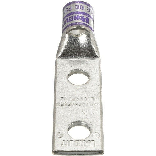 Panduit LCDX4/0-12-X Compression Connector Lug, 2-Hole, Flex, 4/0AWG, Copper