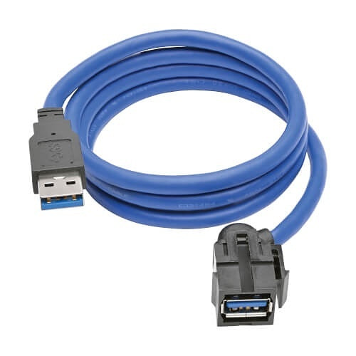 Tripp Lite U324-003-KJ USB 3.0 SuperSpeed Keystone Jack Type-A Extension Cable (M/F), 3\' (0.91 m)