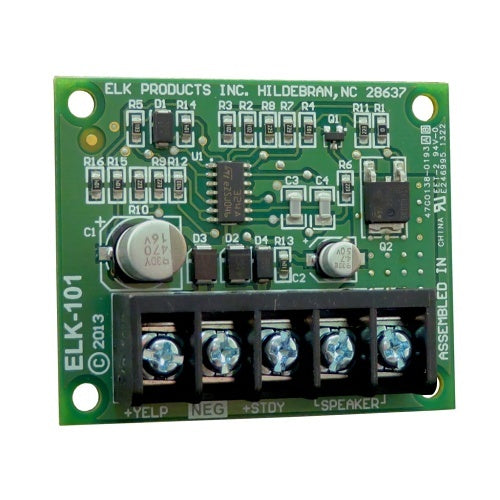 ELK-101 2-Channel Siren Driver Module, Yelp and Steady Outputs