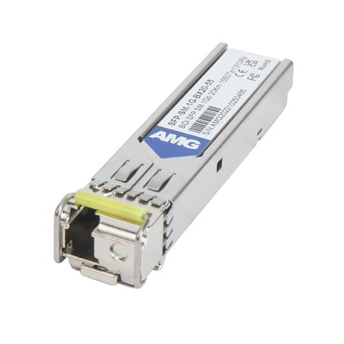 AMG Systems SFP-SM-1G-BX20-55 SFP Singlemode, LC Connector, 1550nm Tx / 1310nm Rx, 1Gb, 1-Fiber, 20Km