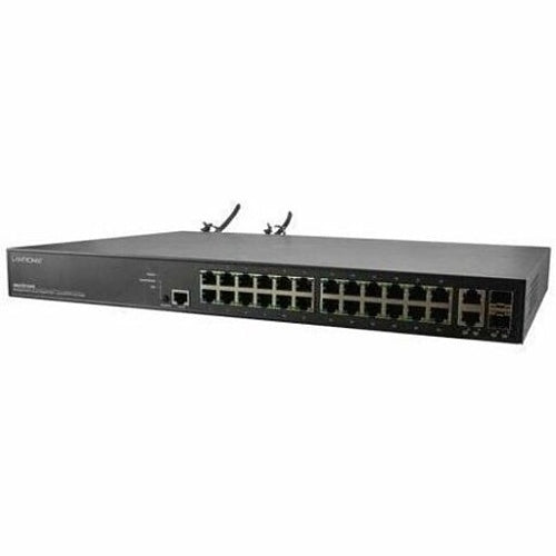 Lantronix SM24TBT2DPB-2XPS Managed POE++ Network Switch with 24-Port, Supporting 10/100/1000BASE-T
