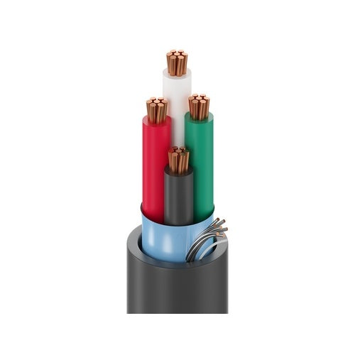 Belden 6502FE 877U1000 4-Conductor 22AWG Plenum-CMP, Stranded Bare Copper Security & Alarm Cable, Flamarrest, Beldfoil, Natural, Crate Reel Put-up, 1000\'