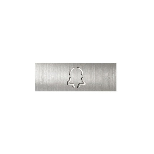 DoorBird D11X Nameplate for Call Button, Bell Symbol, Brush (BRUSHEDV4A)