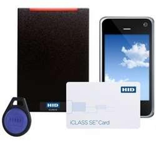 HID 921NTNTEK0002W iCLASS SE Series RP15 Mullion Contactless Smart Card Reader, Black