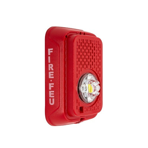 System Sensor SGRLED-B Series Compact Wall Strobe with LED, Bilingual FIRE/FUEGO, Red