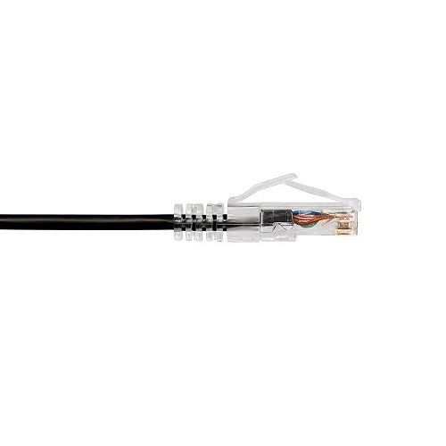 Wirepath WP-PC-C6TR-1-BLK-5PK ThinRun Ethernet Patch Cable, 1', Black, 5-Pack