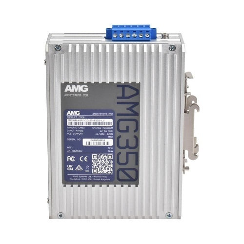 AMG Systems AMG350-4GAT-1C-1S-P120-LV AMG350 Series Industrial 6-Port Unmanaged PoE Switch, 4 x 10/100/1000Base-T(x) RJ45 Ports, 12-48VDC Power Input with Voltage Booster