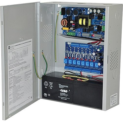 Altronix EFLOW104NA8D Access Power Controller with Power Supply Charger, PTC Class Relay Outputs, 24V DC at 10A, Auxiliary Output, FAI, 115V AC, BC400 Enclosure