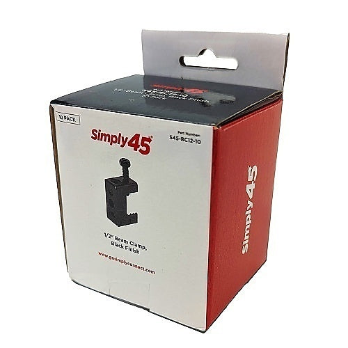 Simply45 S45-BC12-100 Beam Clamp for 1/8\\"-1/2\\" Flanges, 100-Pack