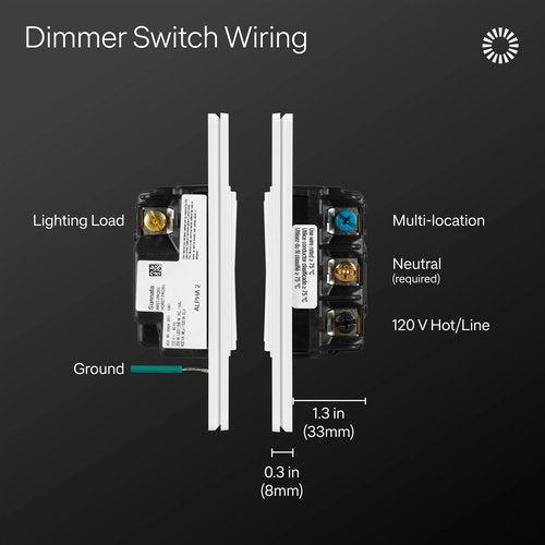 Lutron ST-PRO-N-TF Sunnata Touch Dimmer - LED+ Pro Max, 250W LED / 400W ELV / 400VA MLV, Neutral Required, Multi-Location, 120V, Truffle