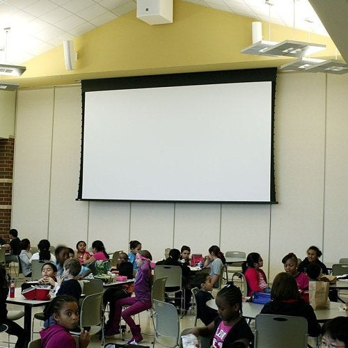 Draper 140040QU 165\\" Access Electric Projection Screen with Quiet and Low Voltage Motor, 16:10, Matt White XT1000VB
