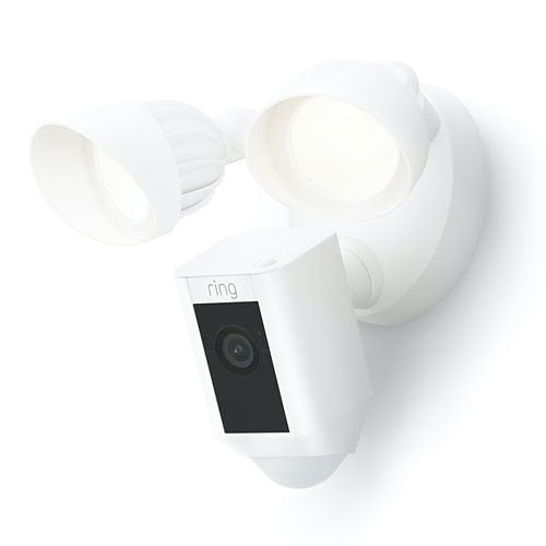 Ring Floodlight Cam Wired Plus with Motion-Activated 1080p HD Video, Outdoor IP Camera, White (B08F69M456)