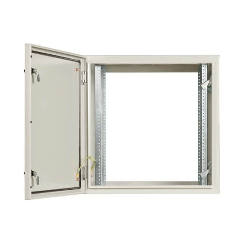 Tripp Lite SRN4G12US SmartRack Industrial Enclosure with Lock, Wall Mount, Hinged Back, 28\\" Depth, 12U, NEMA 4, Metal, Gray