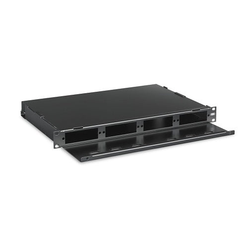 Hubbell FTR1U4H4 Fiber Rackmount Tray  with Cover 4H4 Panel Unloaded, 1U