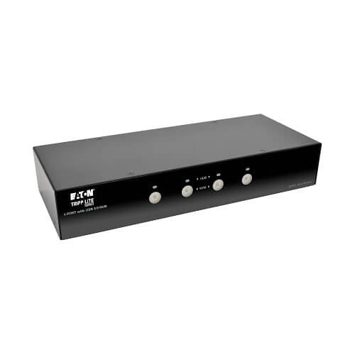 Eaton Tripp Lite B004-DPUA4-K 4-Port DisplayPort KVM Switch with Audio, Cables and USB 3.0 SuperSpeed Hub