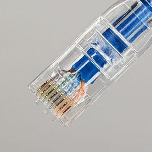 ICC ICPCSM05BL CAT5e Clear Boot Patch Cord, 5\', 25-Pack