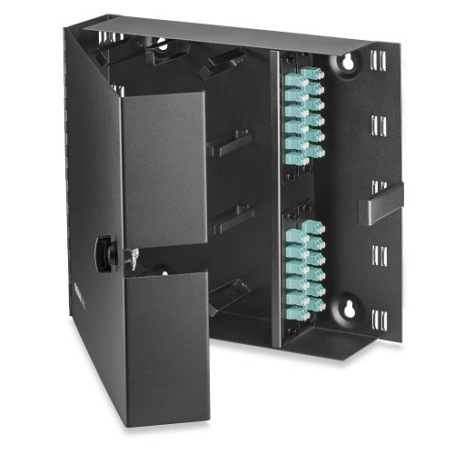Signamax FEW1-04L1 24-96 Fiber Wall-Mount Optical Fiber Enclosure with 4-LGX Plates and Cam Latch