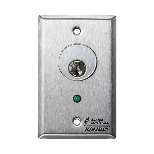 Alarm Controls MCK-4-5WP Mortise Cylinder Key Switch,  Stainless Steel, Non-Illuminated