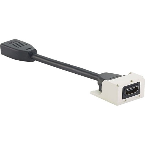 Panduit CMHDMITEI Pan-Net HDMI 2.0 Coupler Module with Pigtail, Electric Ivory