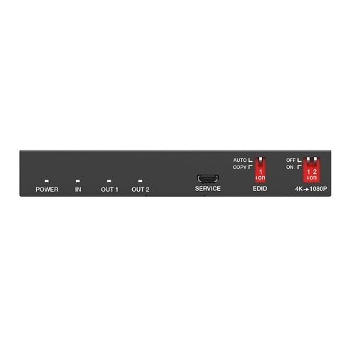 Comprehensive CDA-1218GAE Pro AV/IT Integrator Series HDMI UHD 1x2 Distribution Amplifier Splitter with Audio Extraction, EDID Management and 4K to 1080p Down-Scaler