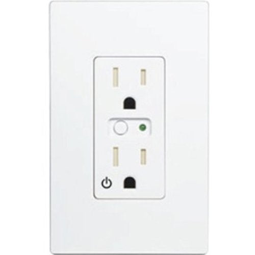 Linear WO15EMZ5-1 GoControl Z-Wave Plus Single Wall Outlet, Remote On/Off Control, White