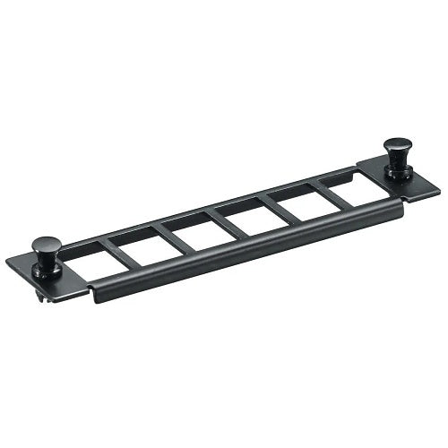 Hubbell FSPNHD6X  6-Port FSP Adapter Panel, Jack, Unloaded, Black