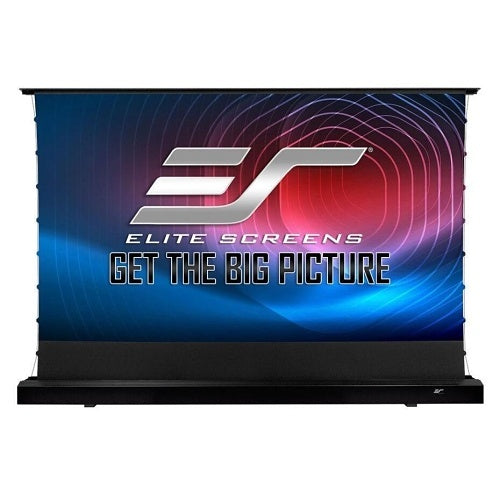 Elite Screens FTE122H3 Kestrel Tab-Tension 3 Series Electric Floor-Rising Projection Screen, CineWhite Screen Material, 122\\", Matte White