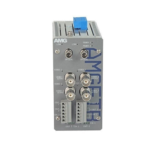 AMG Systems AMGFIB-2VR-3CC-M1B-D AMGFIB Series Dual 2-Channel CVI / TVI / AHD / CVBS Video Receiver, 3-Contact Closure, Multimode 500m, 1-Fiber per Channel, B-Side