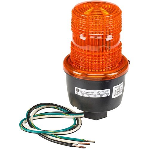 Federal Signal LP3PL-120A LP3 Series StreamLine Low Profile Strobe Light, Pipe Mount, 120VAC, Amber