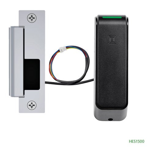 HES ES100-15LM-IPS-630 Wireless Electric Strike, 1500 Strike, Complete PAC Latch Bolts Faceplates, Security Monitored, Satin Stainless Steel