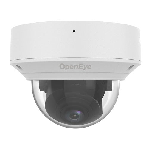 OpenEye OE-C3212D4-S 4MP Outdoor IP Dome Camera, 2.7-13.5mm Varifocal Lens, White