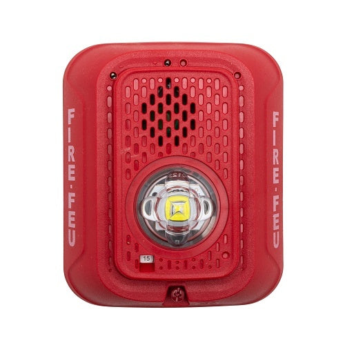 System Sensor P2RLED-B 2-Wire Bilingual Horn Strobe, Wall, Red