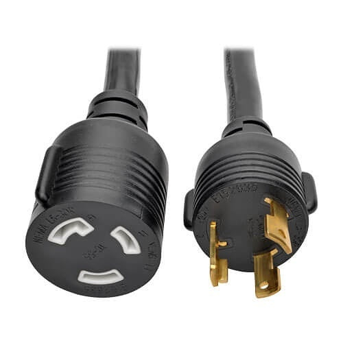 Eaton Tripp Lite P046-010-LL-30A Power Extension Cord, NEMA L5-30P to NEMA L5-30R- Heavy-Duty, 30A, 125V, 10 AWG, 10\' (3.05 m), Black, Locking Connectors