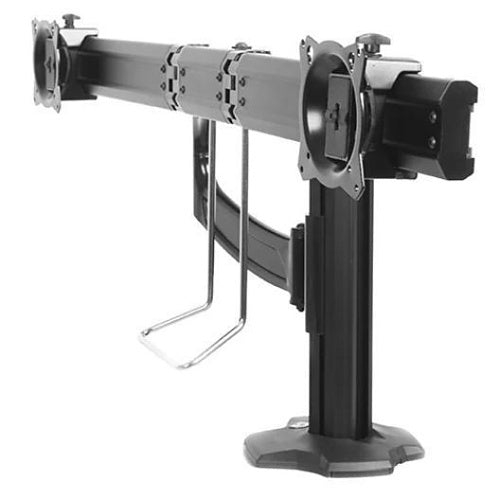 Chief K4G210B Kontour Grommet Mount, Dual Monitor 2x1 Array, Depth Adjustable, Ergonomic Viewing, Black