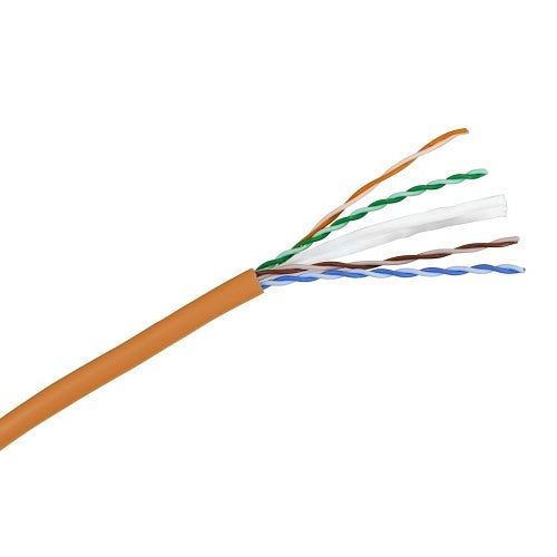 Hubbell HC6SPOR CAT6 NEXTSPEED Plenum Cable, Sweep Tested to 550 MHz, 1000\' Spool, Orange