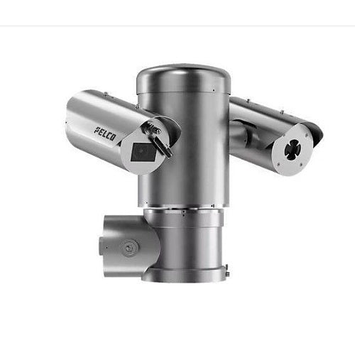 Pelco EXBE2-2X30VF24-SPT-M1G-1 ExSite Enhanced 2 Series 2MP Explosion-Proof Bispectral PTZ Camera, 24.4mm Lens, Stainless Steel