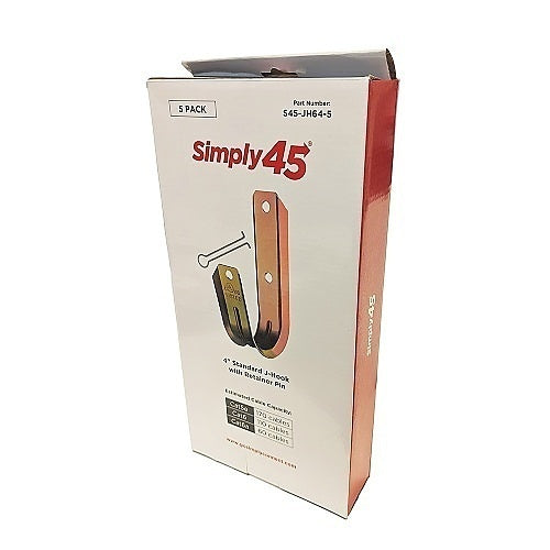 Simply45 S45-JH64-50 4\\" Standard J-Hook, 50-Pack