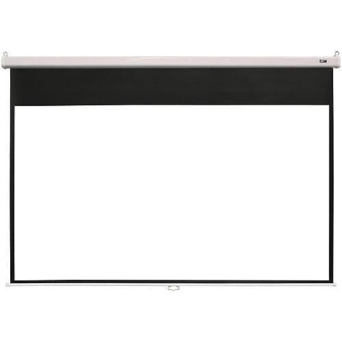 Elite Screens Manual SRM Pro Series MaxWhite 135\\" 16:9 4K Ultra HD Manual Pull-Down Slow Retract Projector Screen, White