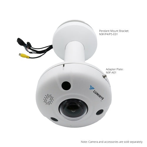 Luminys N9F-8RA1 8MP Fisheye 360° IP Camera, 33\' IR Distance, 1.85mm Lens