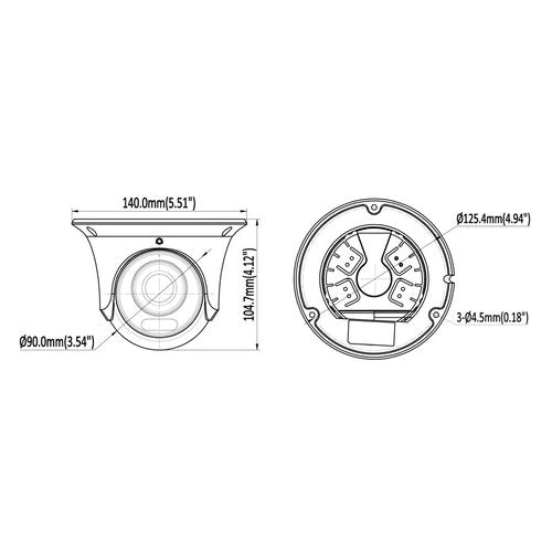 Inaxsys LGNXTO5IRTV LegendNX HDOC 5MP Turret Camera with 3.3mm-12mm Motorized Varifocal Lens for Outdoor Use, White