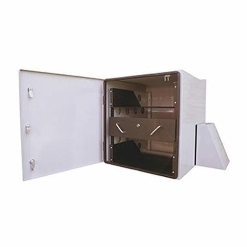 Mier BW-RACKFCSS Type 3R Indoor Enclosure with Termostat and Fan, Stainless Steel , Gray