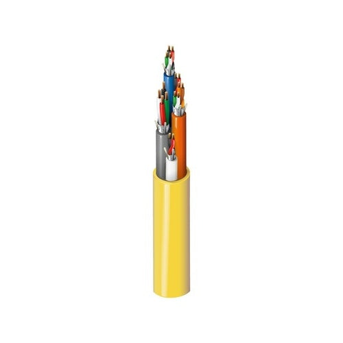 Belden 658AFJ 0041000 22/3, 18/4, 22/4 and 22/2 Stranded BC Cable, Shielded, Plenum-CMP, 1000\' (304.8m) UnReel, Yellow