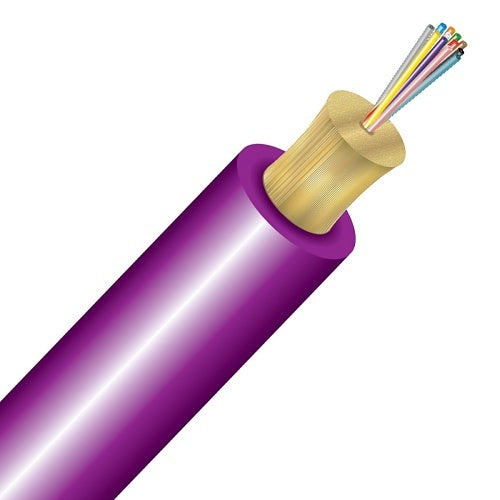 Cleerline TN012M4D9MR BendSafe Distribution Cable, Multimode, OM4, 12 Strand, Riser, Magenta, 1000\'